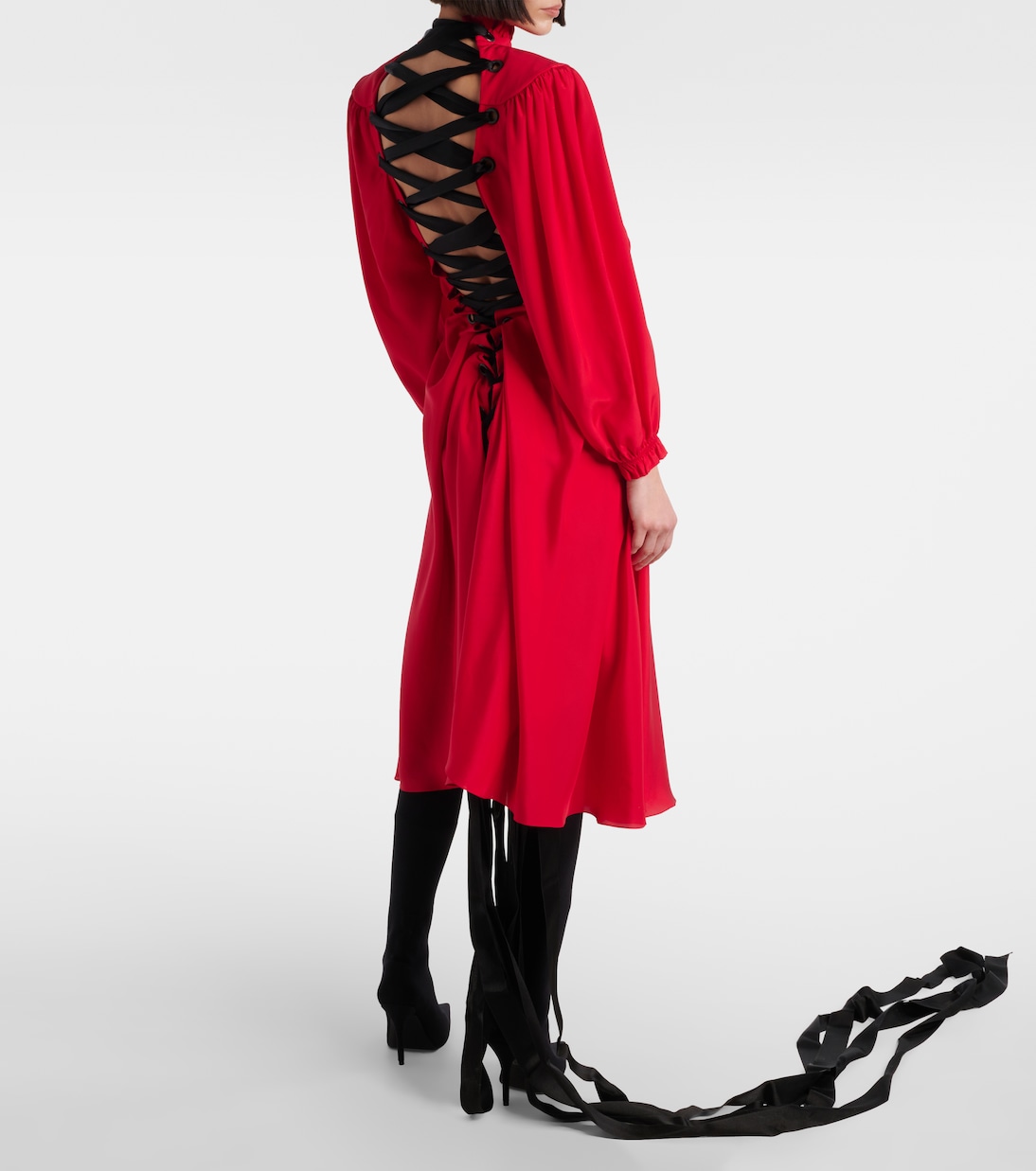 Robe midi en soie | Balenciaga