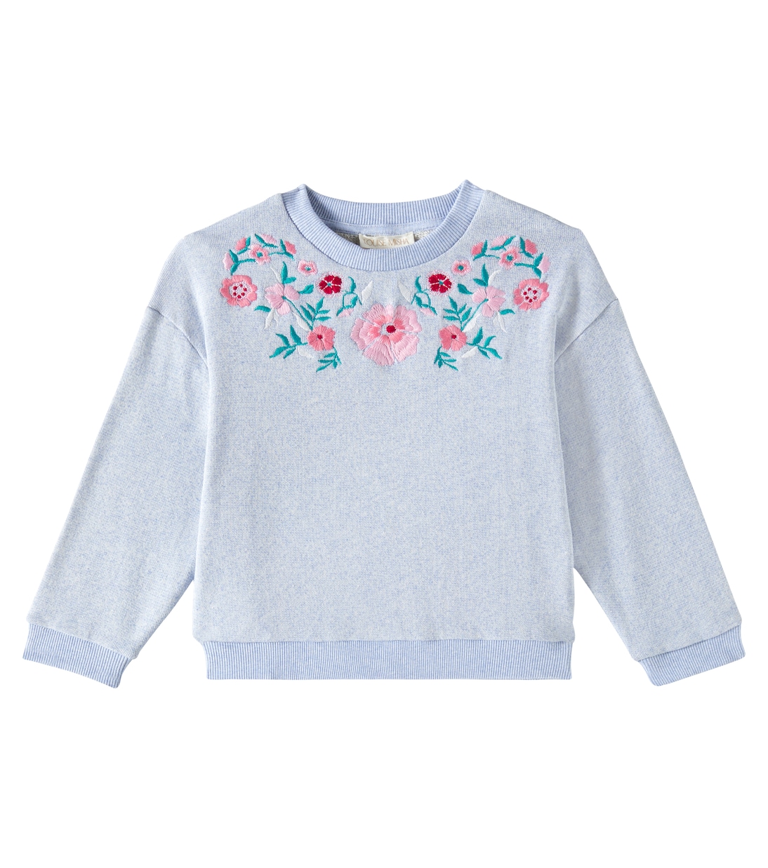 Rosalia embroidered cotton terry sweatshirt | Louise Misha