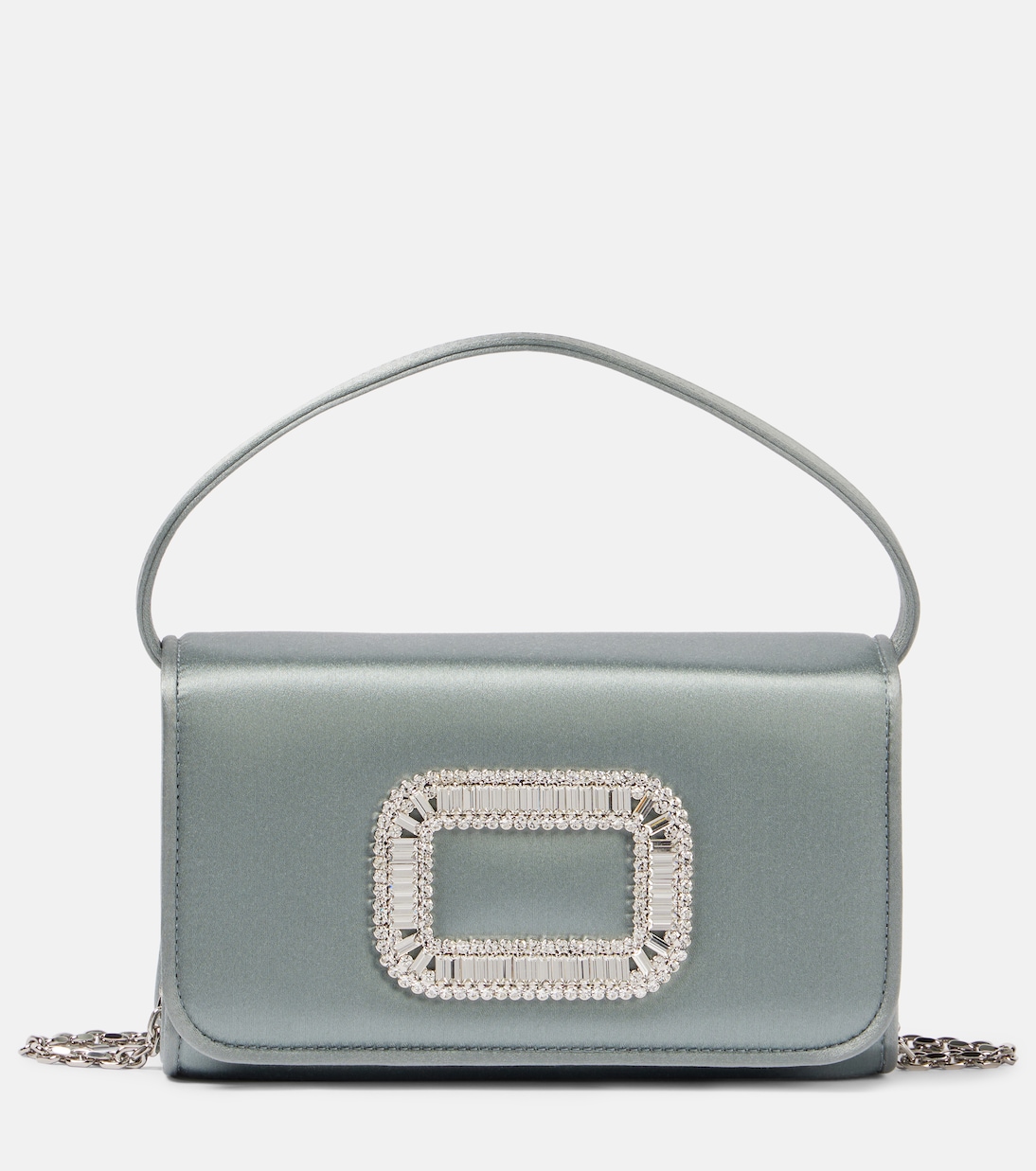 Clutch Pilgrim Micro aus Satin | Roger Vivier