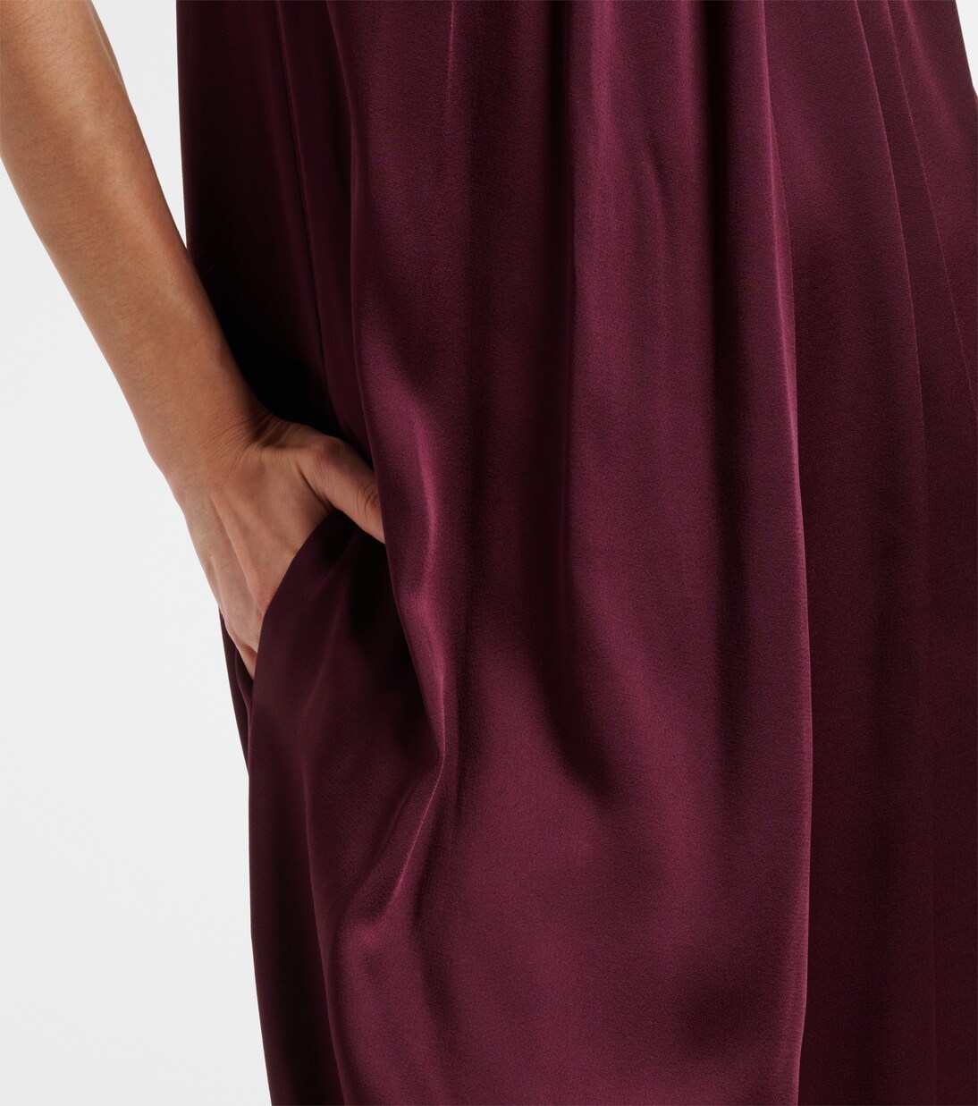 Embellished halterneck satin jumpsuit | Stella McCartney