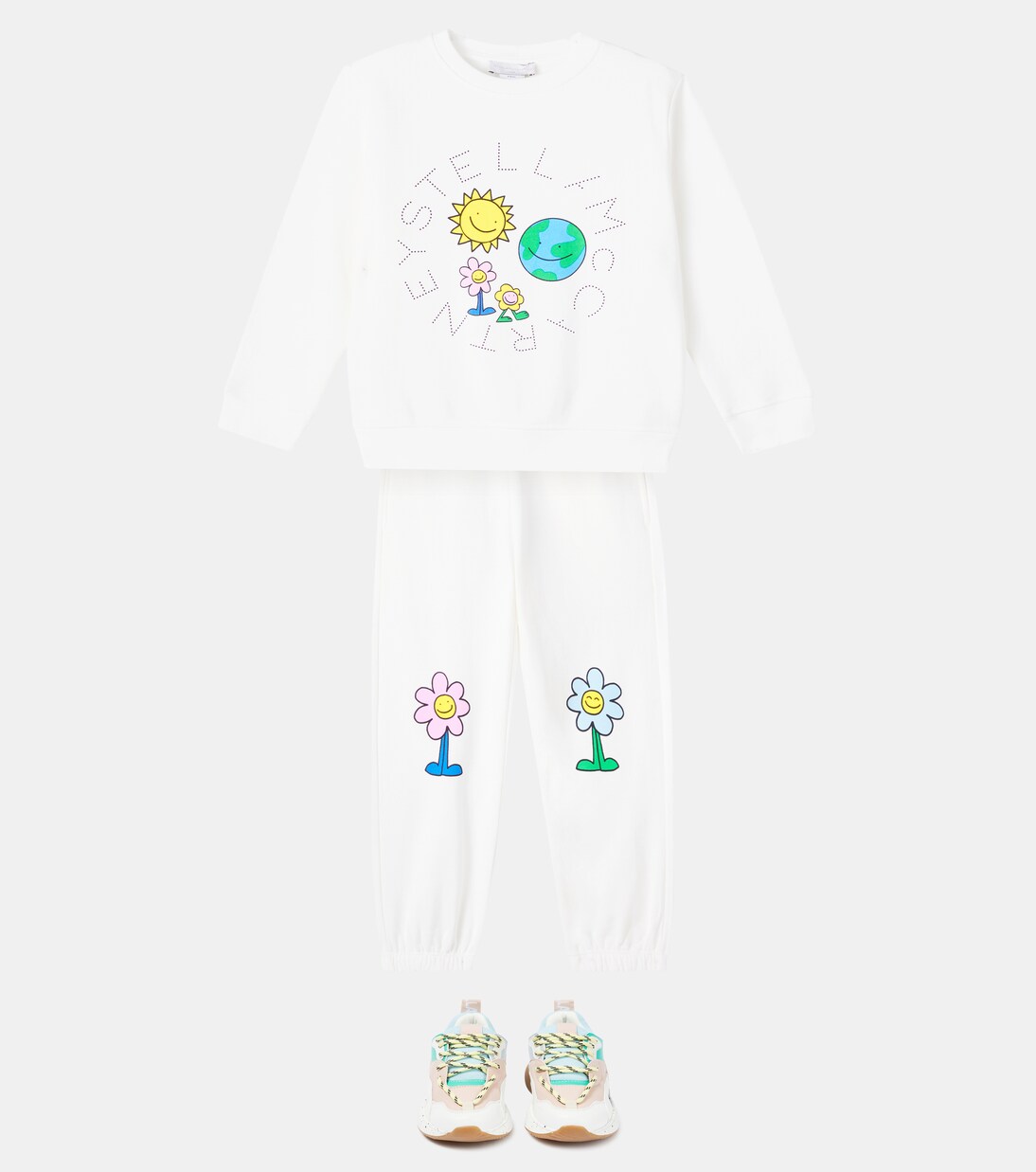 Logo printed cotton jersey sweatshirt | Stella McCartney Kids
