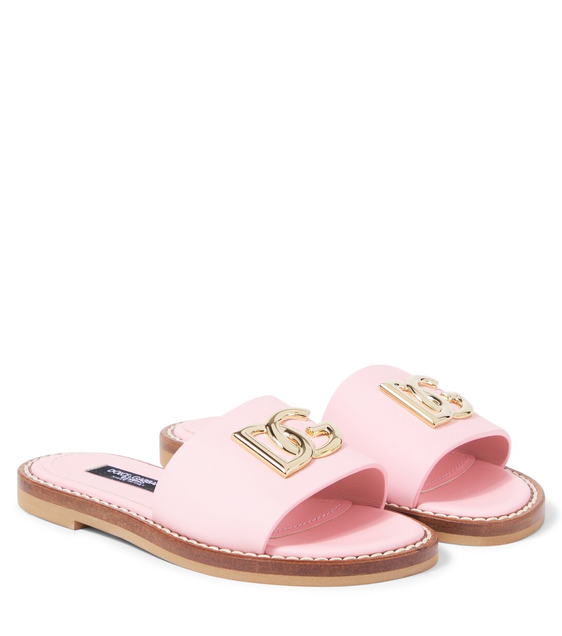 DG leather slides  | Dolce&Gabbana Kids