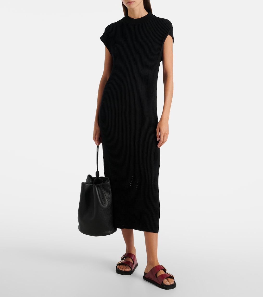 Cheston pointelle cotton midi dress  | Varley