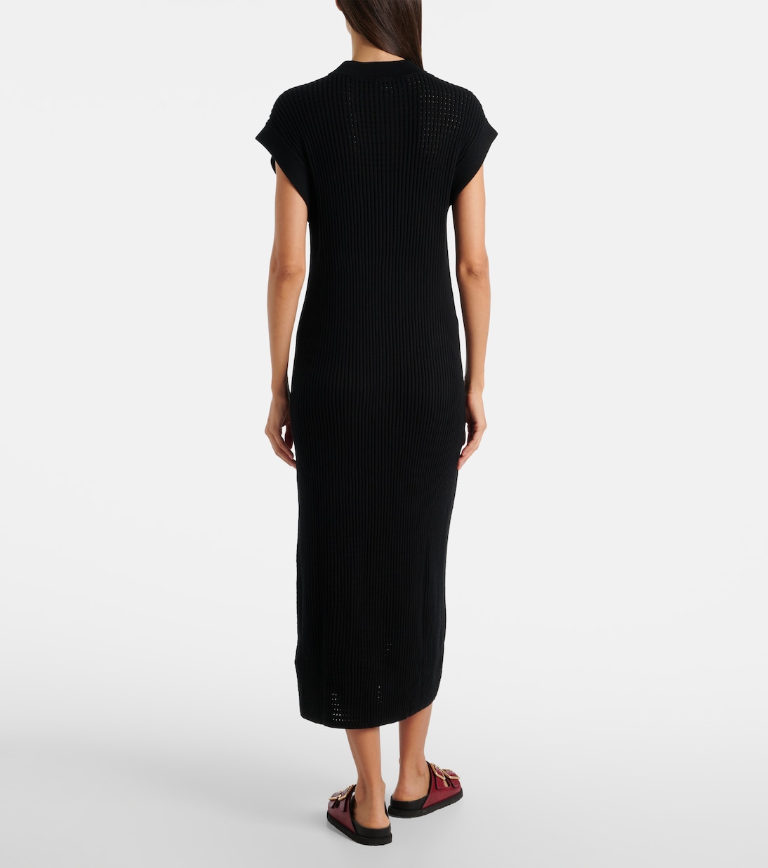 Cheston pointelle cotton midi dress  | Varley