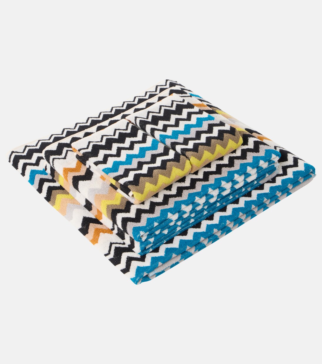 Best set of 5 zigzag cotton terry towels  | Missoni