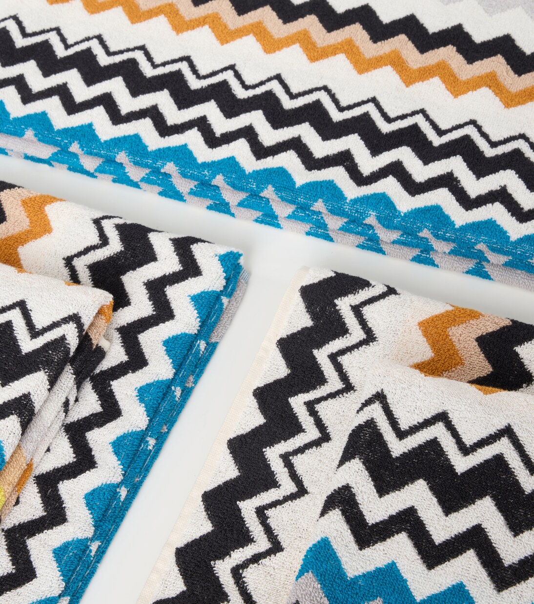 Best set of 5 zigzag cotton terry towels  | Missoni