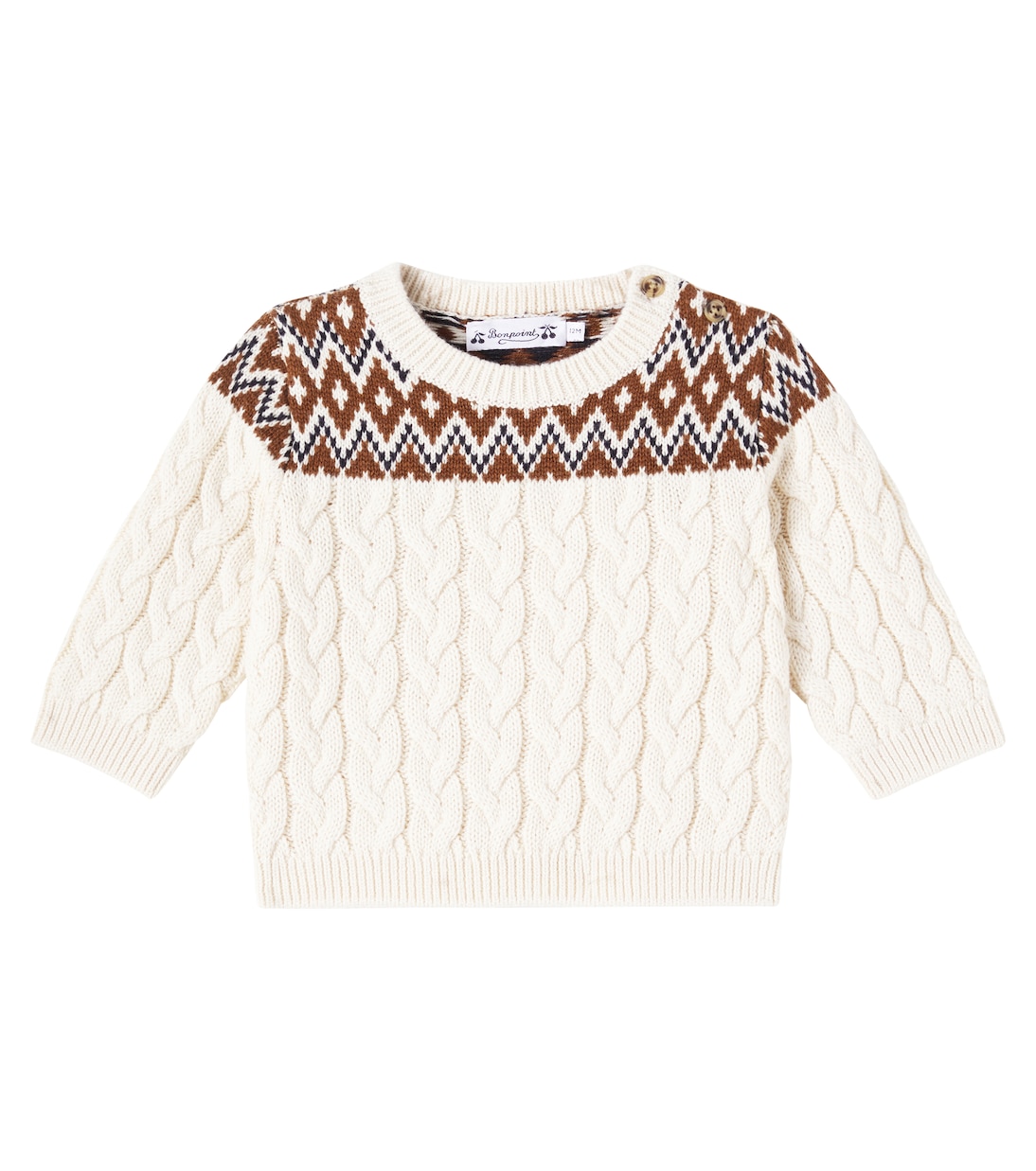 Baby Pullover Joshua aus Wolle und Baumwolle  | Bonpoint