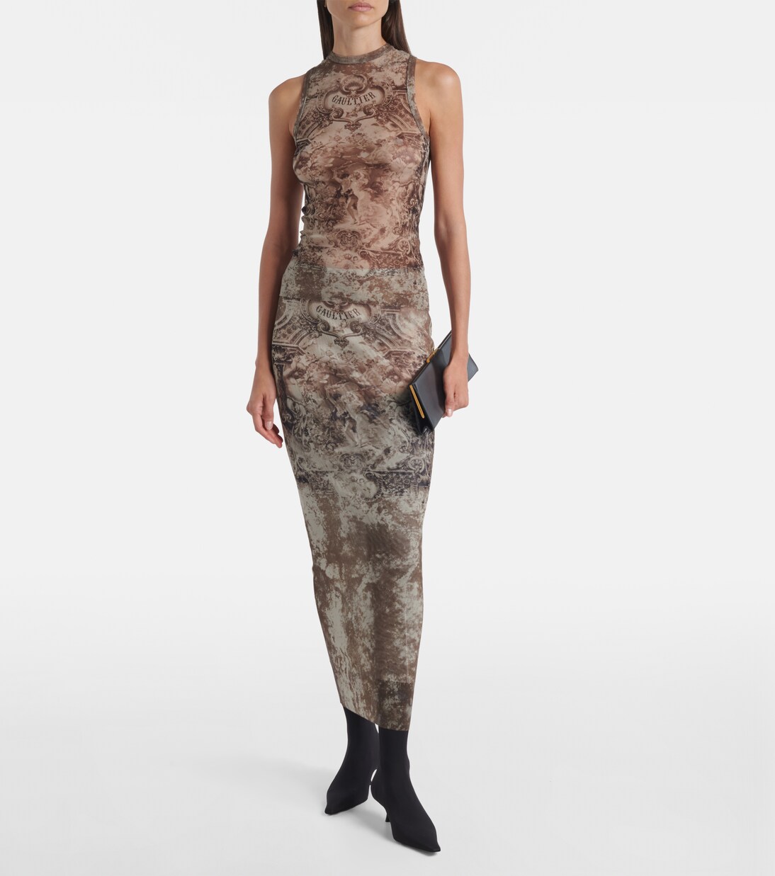 Médallion printed mesh tank top | Jean Paul Gaultier