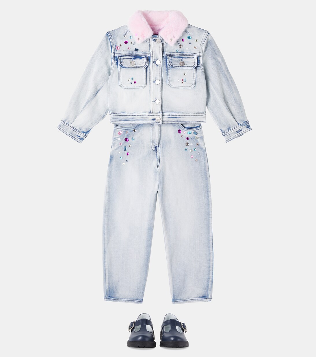 X Disney® Jeansjacke mit Kristallen | Monnalisa