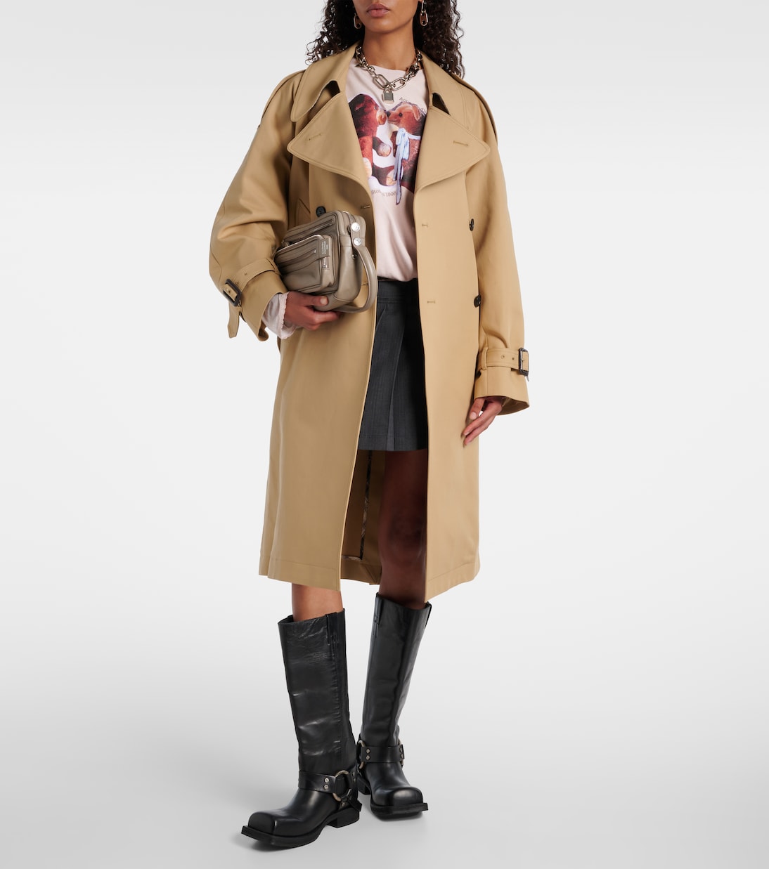 Cotton satin trench coat | Acne Studios