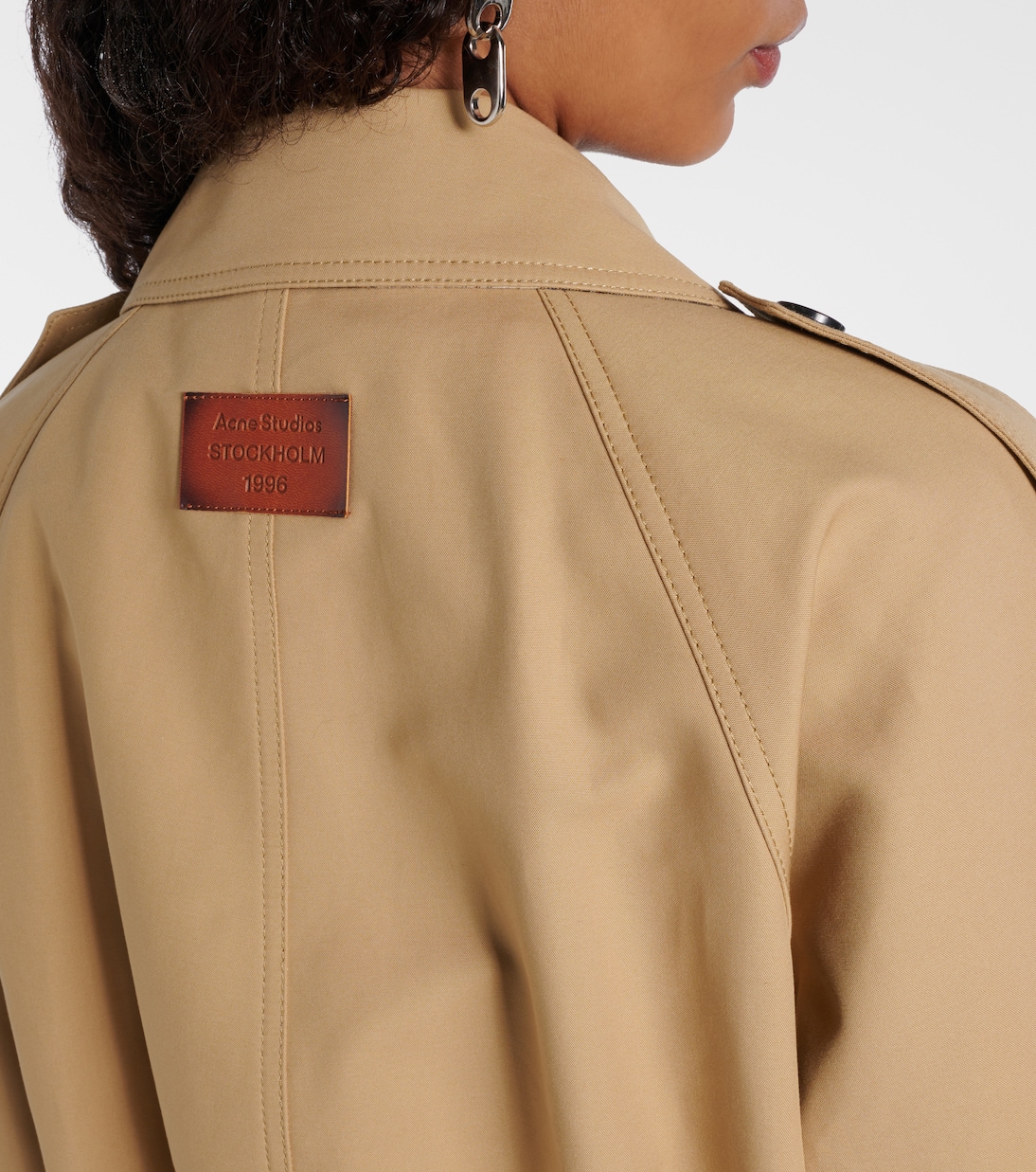 Cotton satin trench coat | Acne Studios