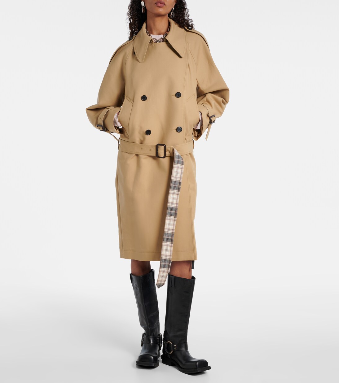 Cotton satin trench coat | Acne Studios