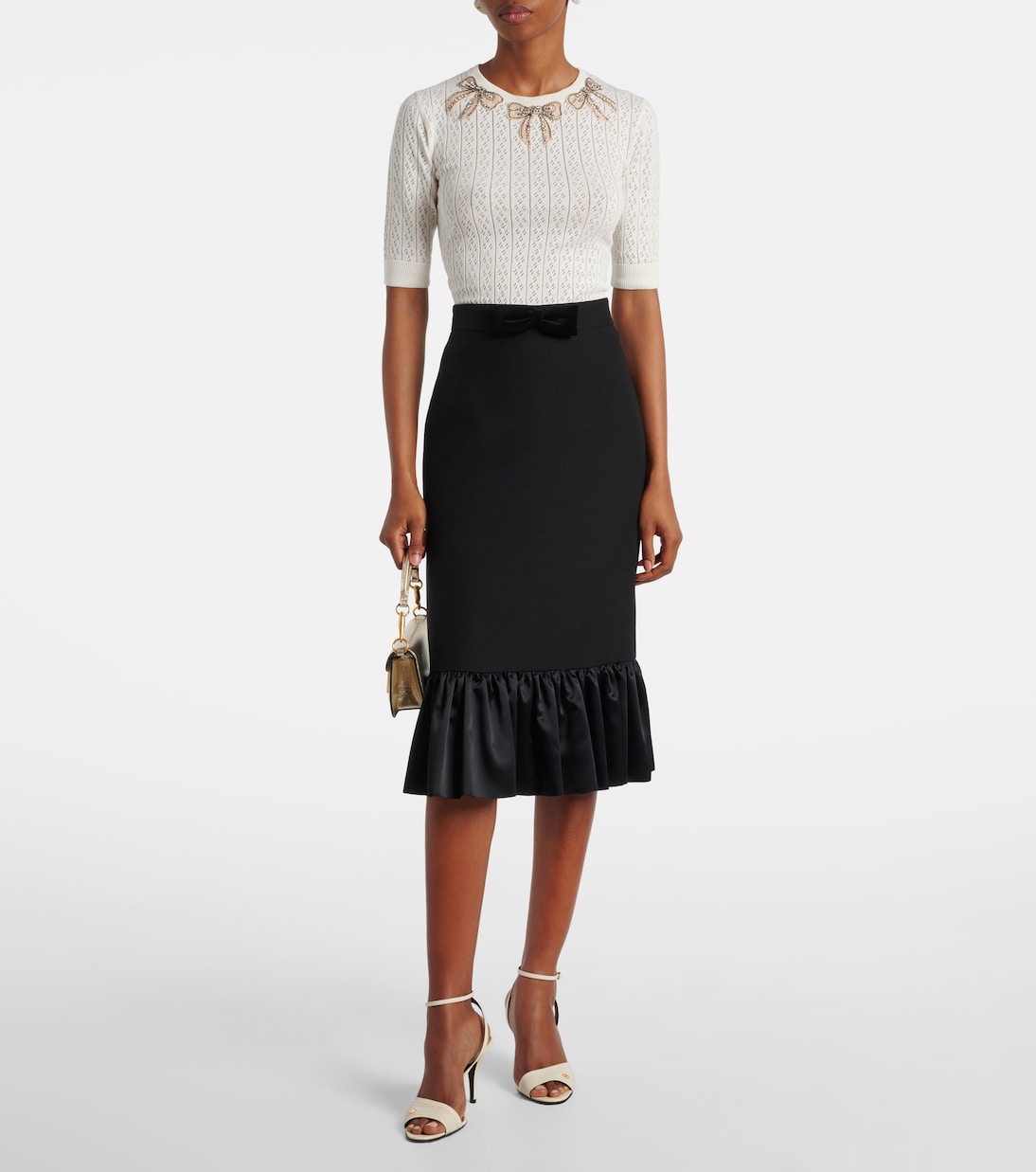 Crystal-embellished cotton sweater | Valentino