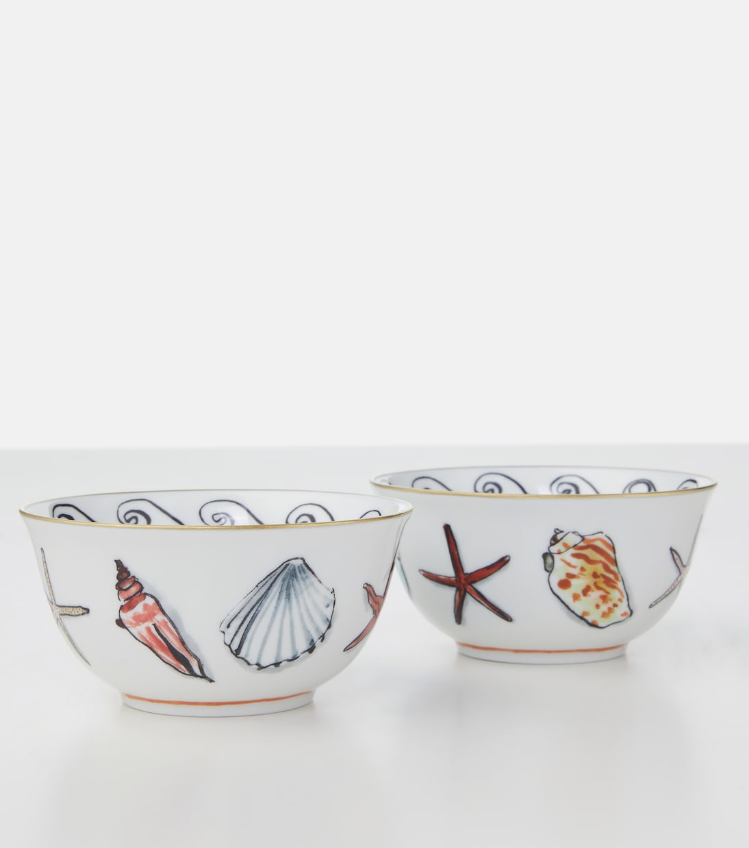 Il Viaggio di Nettuno Small set of 2 porcelain bowls by Luke Edward Hall | Ginori 1735