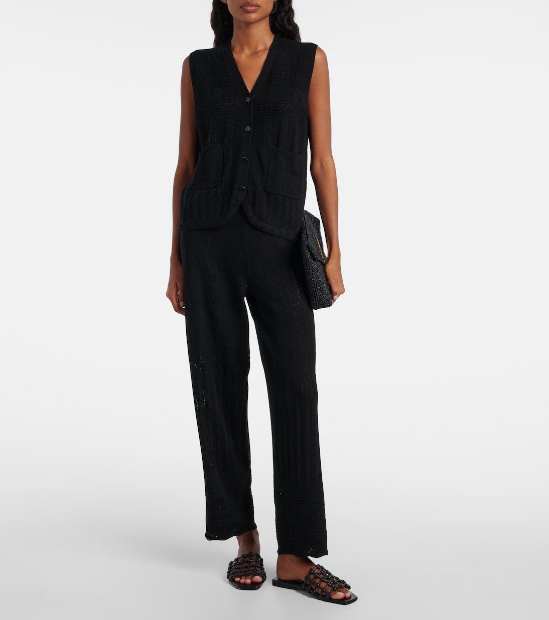 Mixte pointelle wool and cashmere sweater vest | Eres