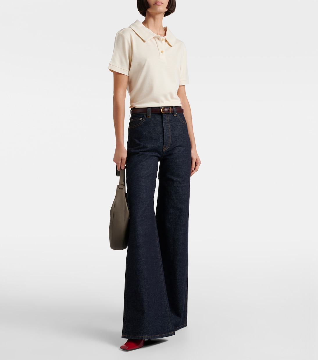 Jasna silk polo shirt | Khaite