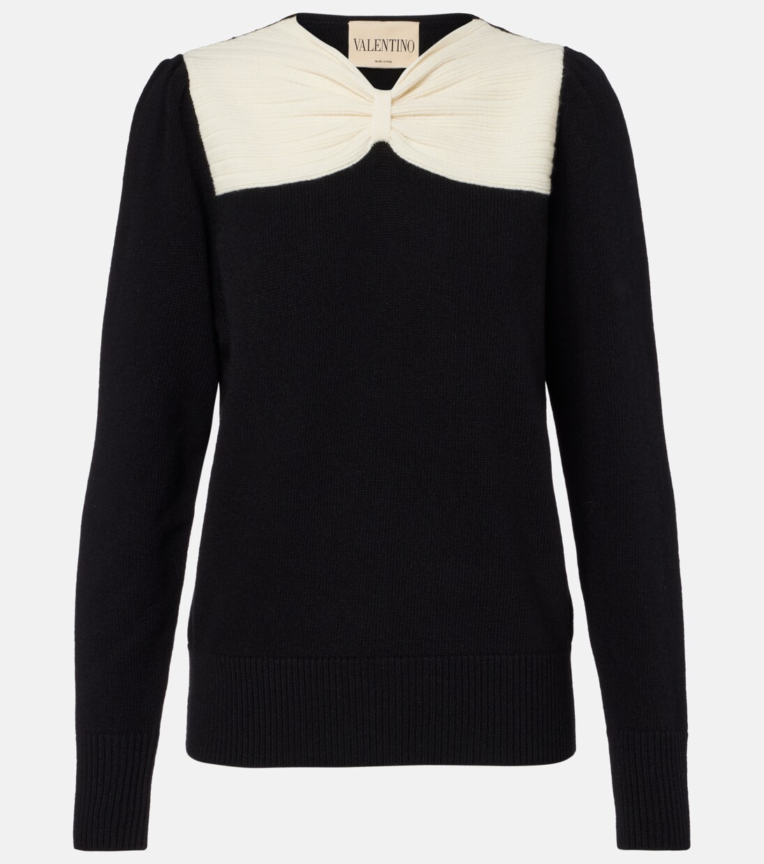 Bow-detail virgin wool sweater | Valentino