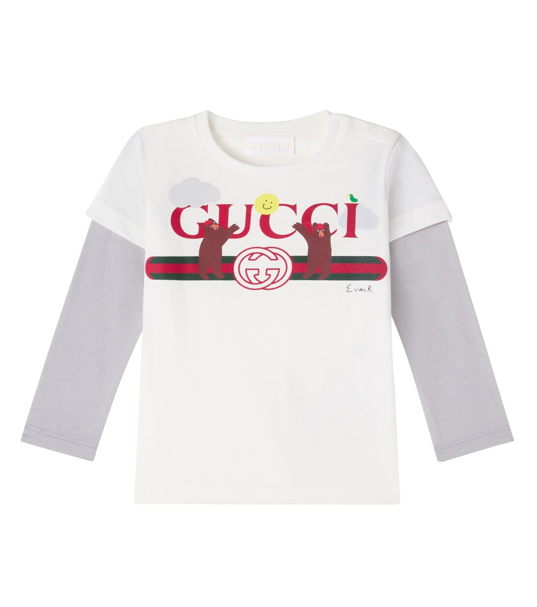 x Euan Roberts Baby printed cotton jersey T-shirt  | Gucci Kids