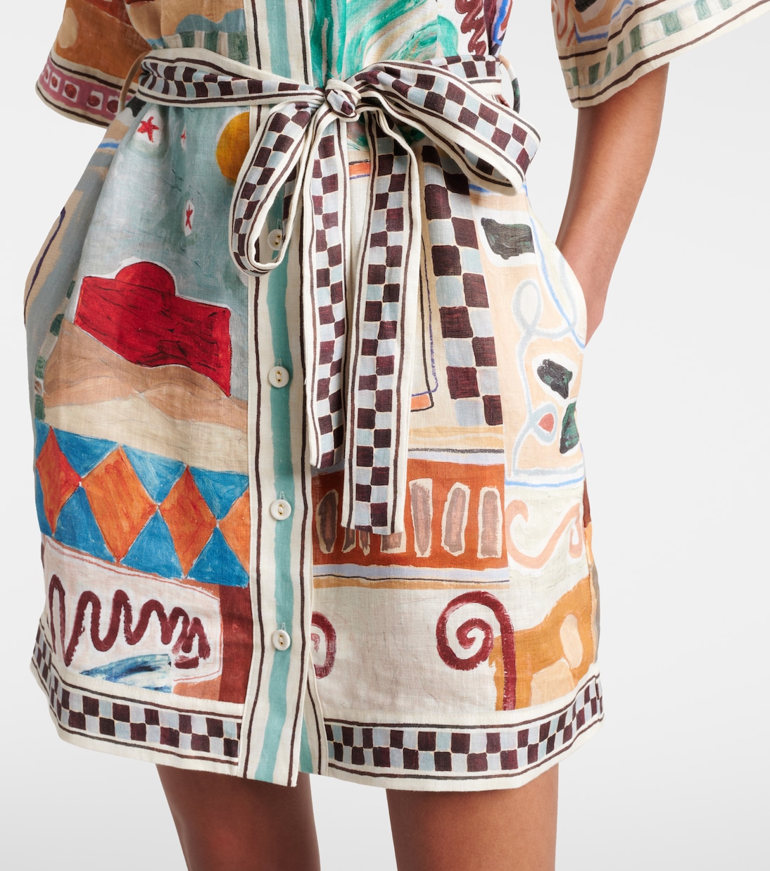 X LRNCE Hemdblusenkleid Michelle aus Leinen | Alémais