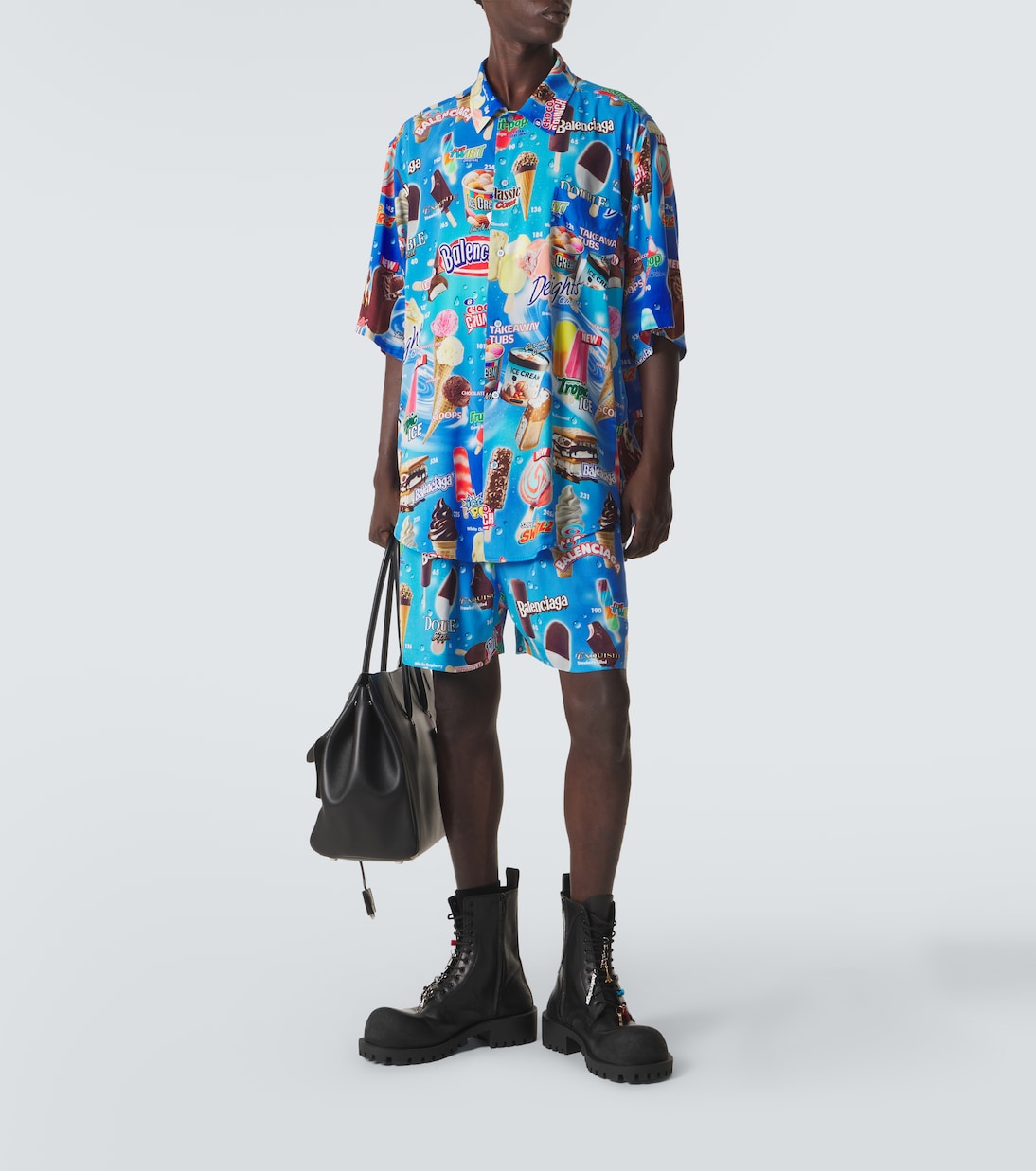 Bedruckte Shorts aus Satin | Balenciaga