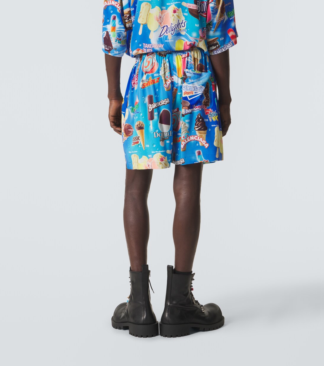 Bedruckte Shorts aus Satin | Balenciaga