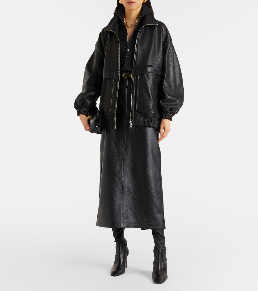 Beck leather bomber jacket | Nour Hammour