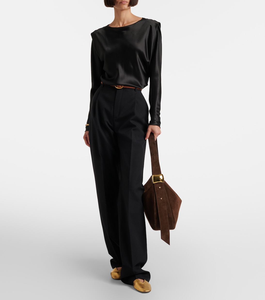 Schultertasche Zambia aus Veloursleder | Amanu