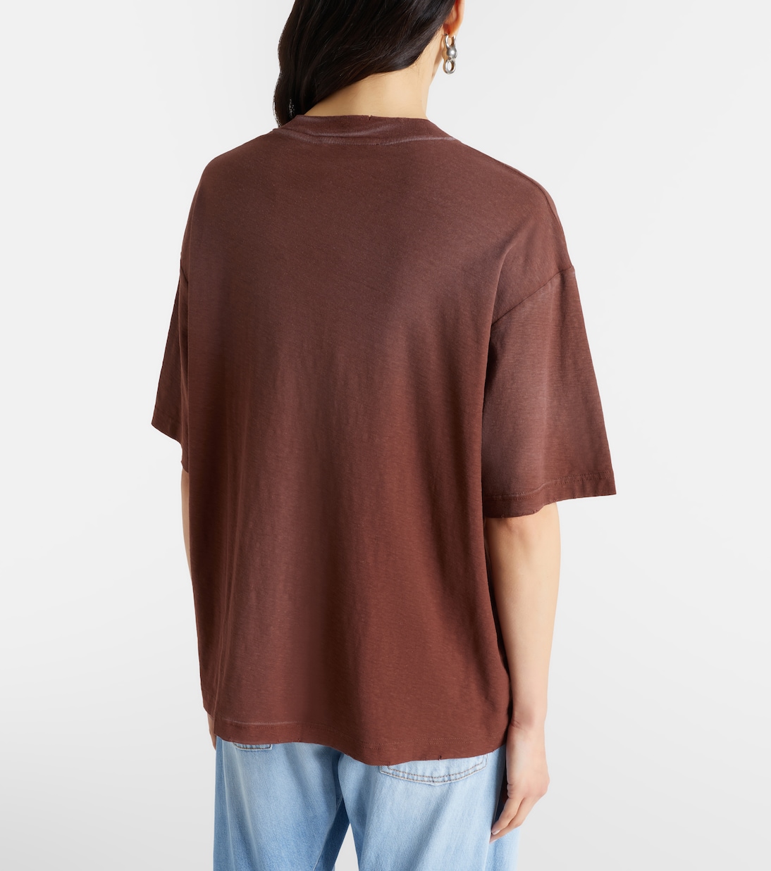 T-shirt en coton et chanvre à logo | Acne Studios