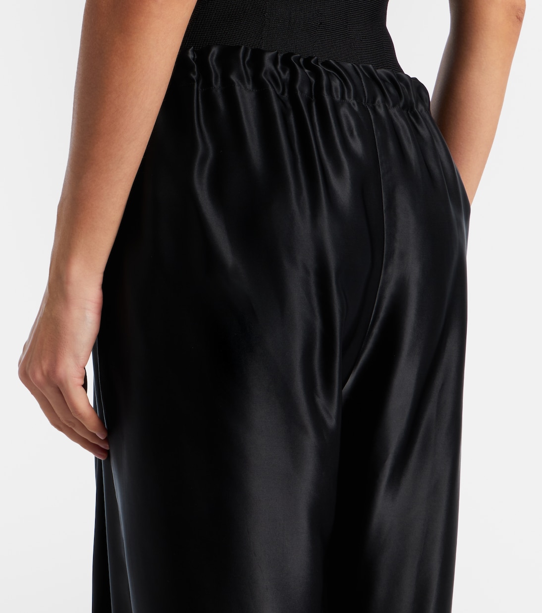 Rohen satin wide-leg pants | Khaite