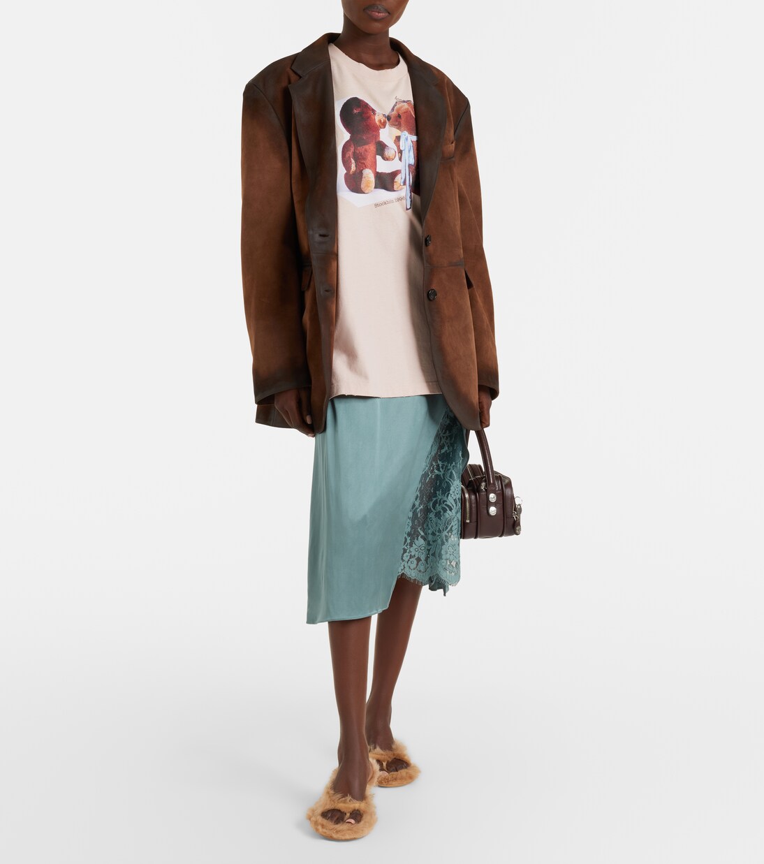 Shearling thong sandals | Acne Studios