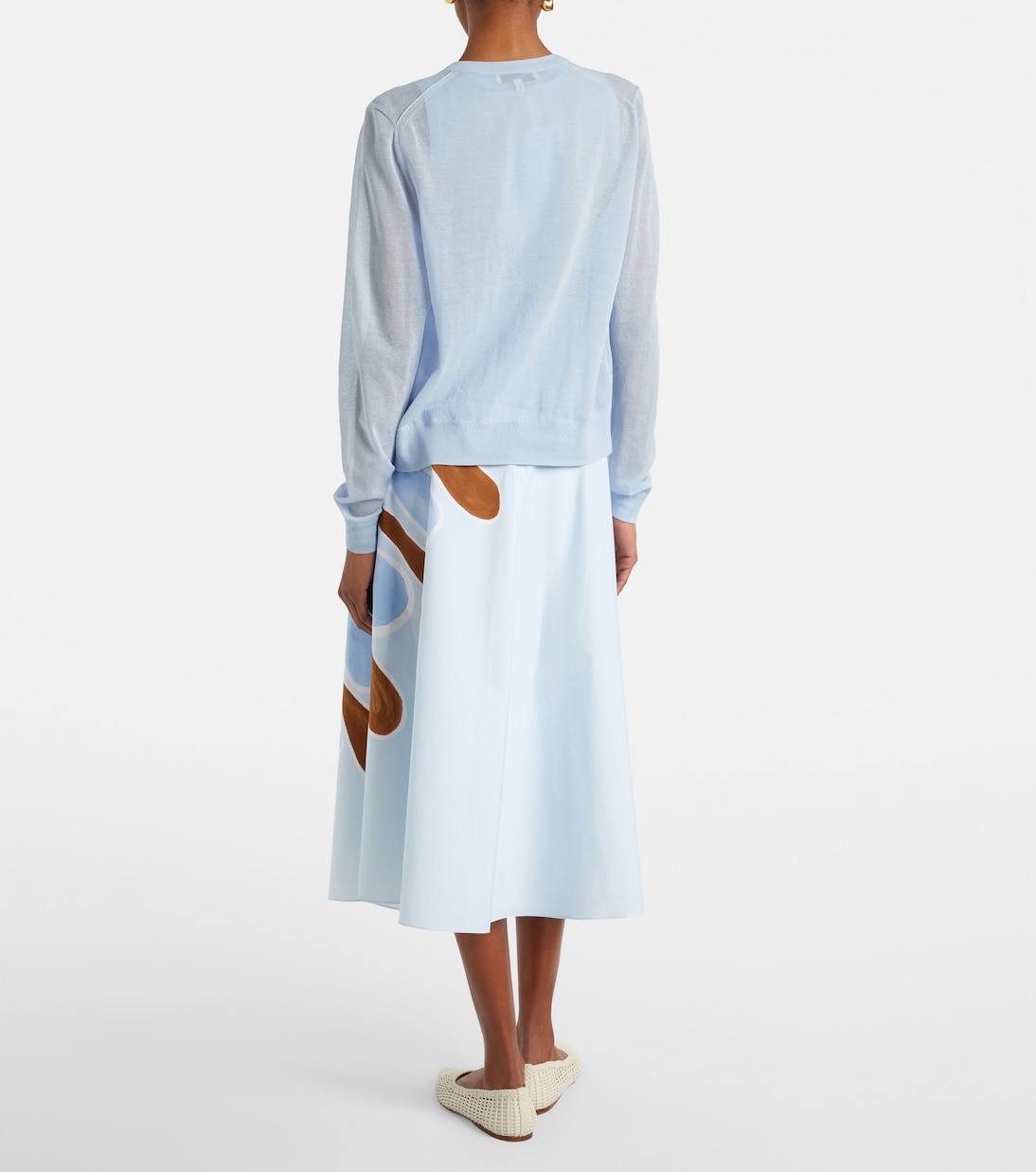 Floral cotton-blend midi skirt | Dorothee Schumacher