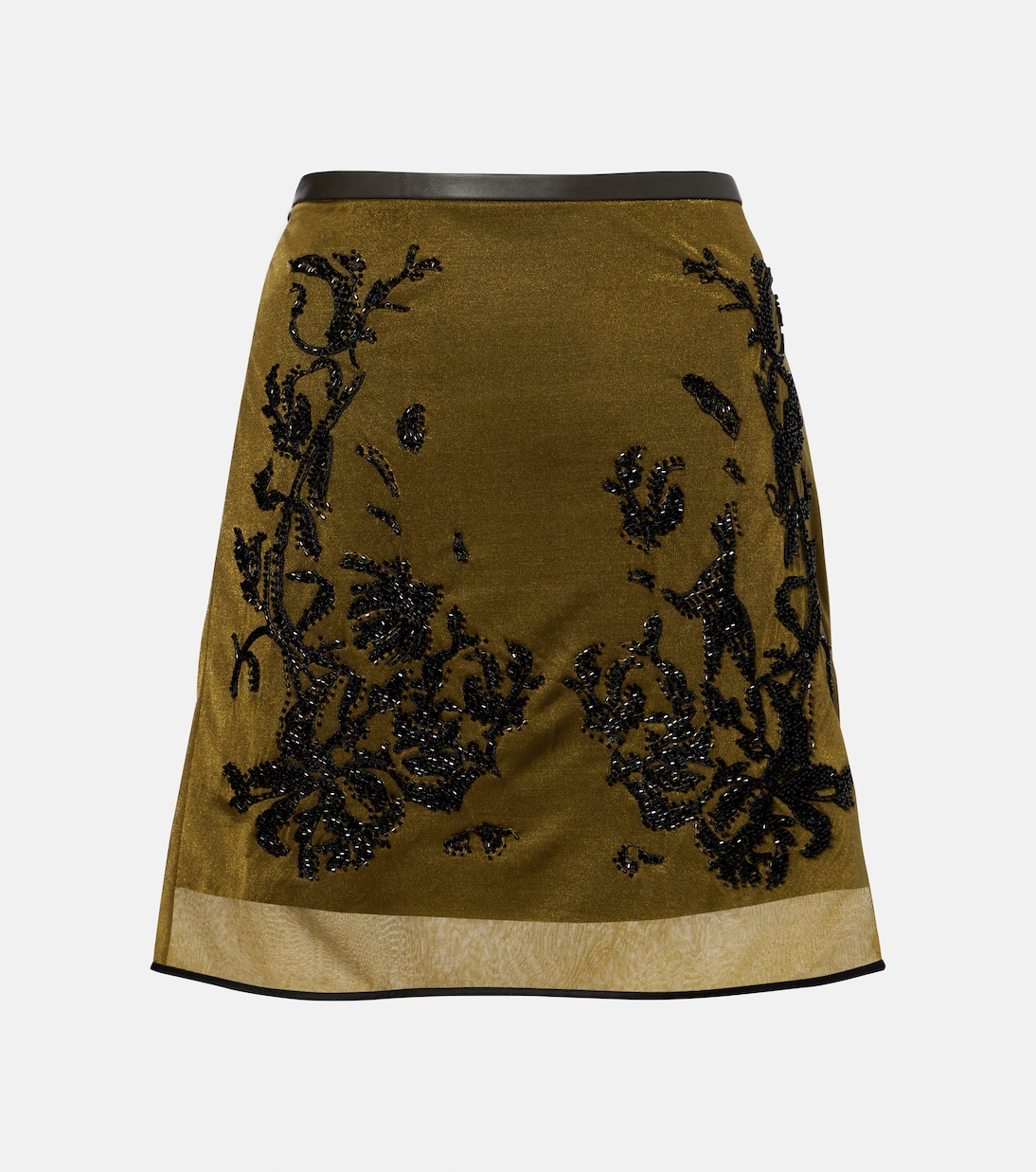 Beaded floral miniskirt | Jacques Wei