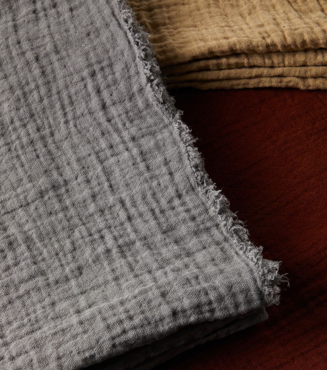Tassel-detail linen blanket | Once Milano