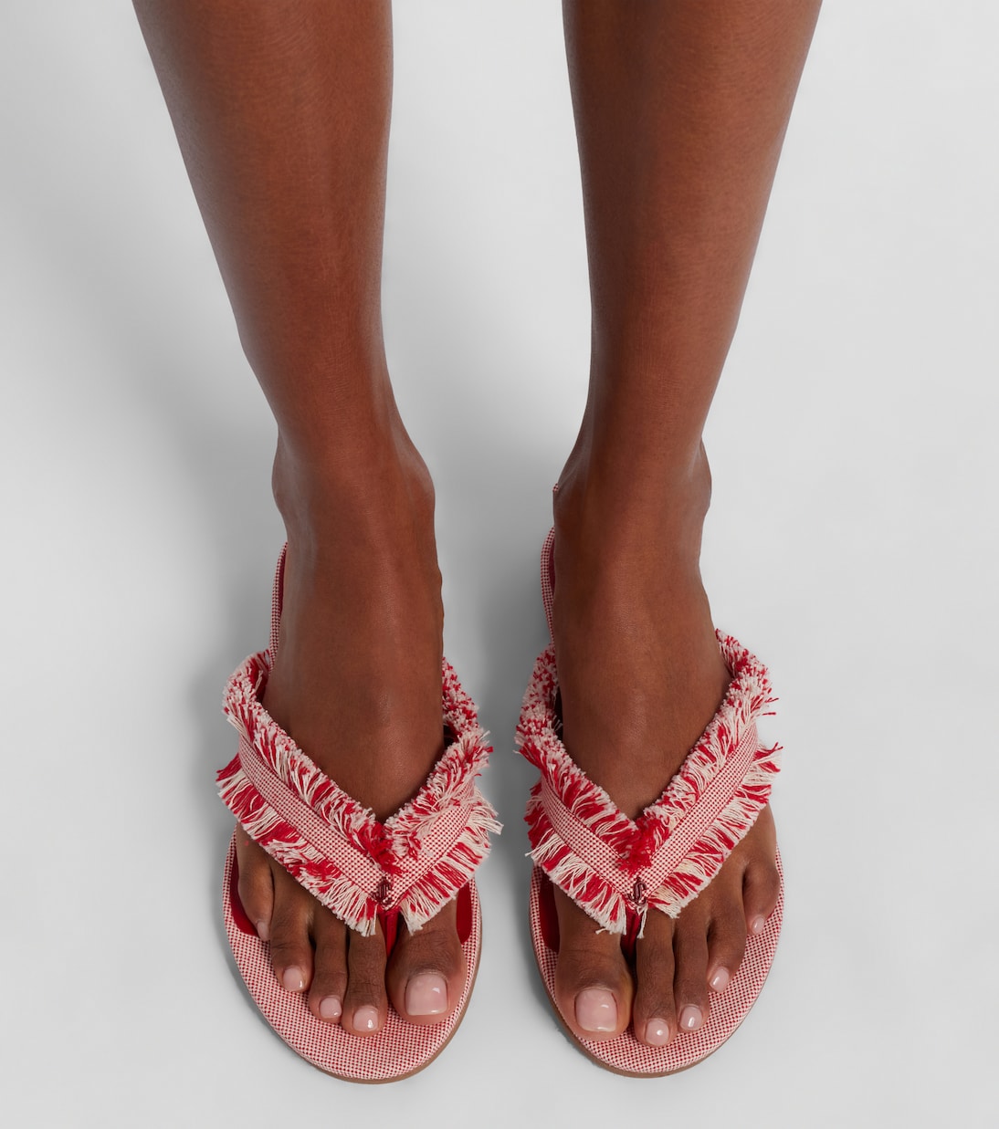 Tongs Bay en toile à franges | Jimmy Choo