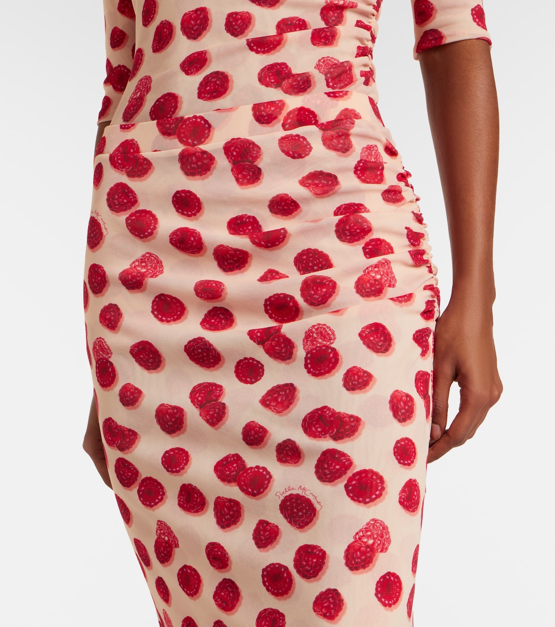 Bedruckter Midirock aus Mesh | Stella McCartney