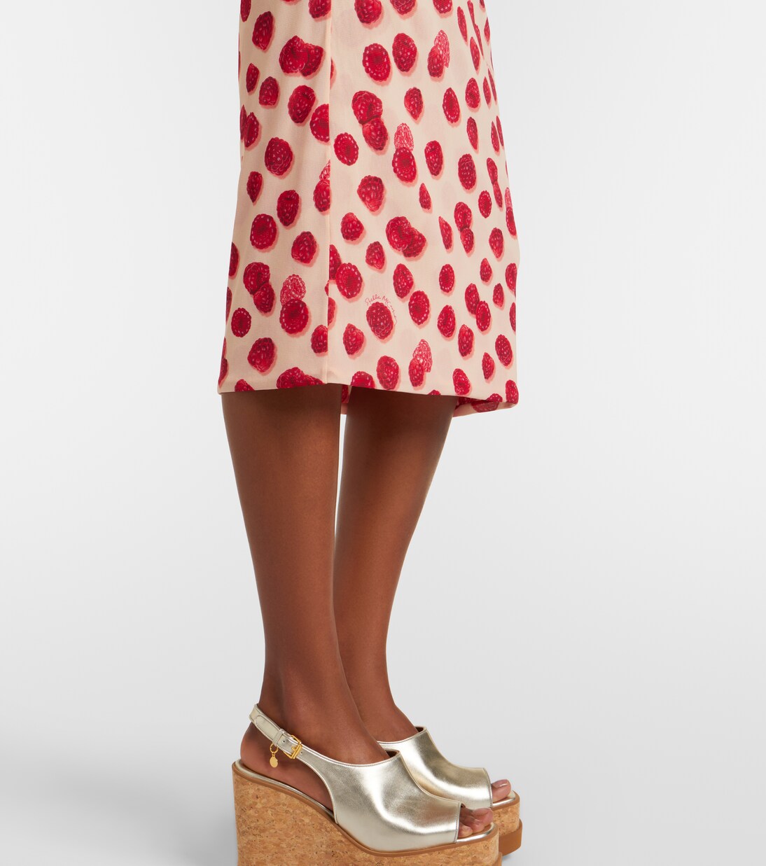 Bedruckter Midirock aus Mesh | Stella McCartney