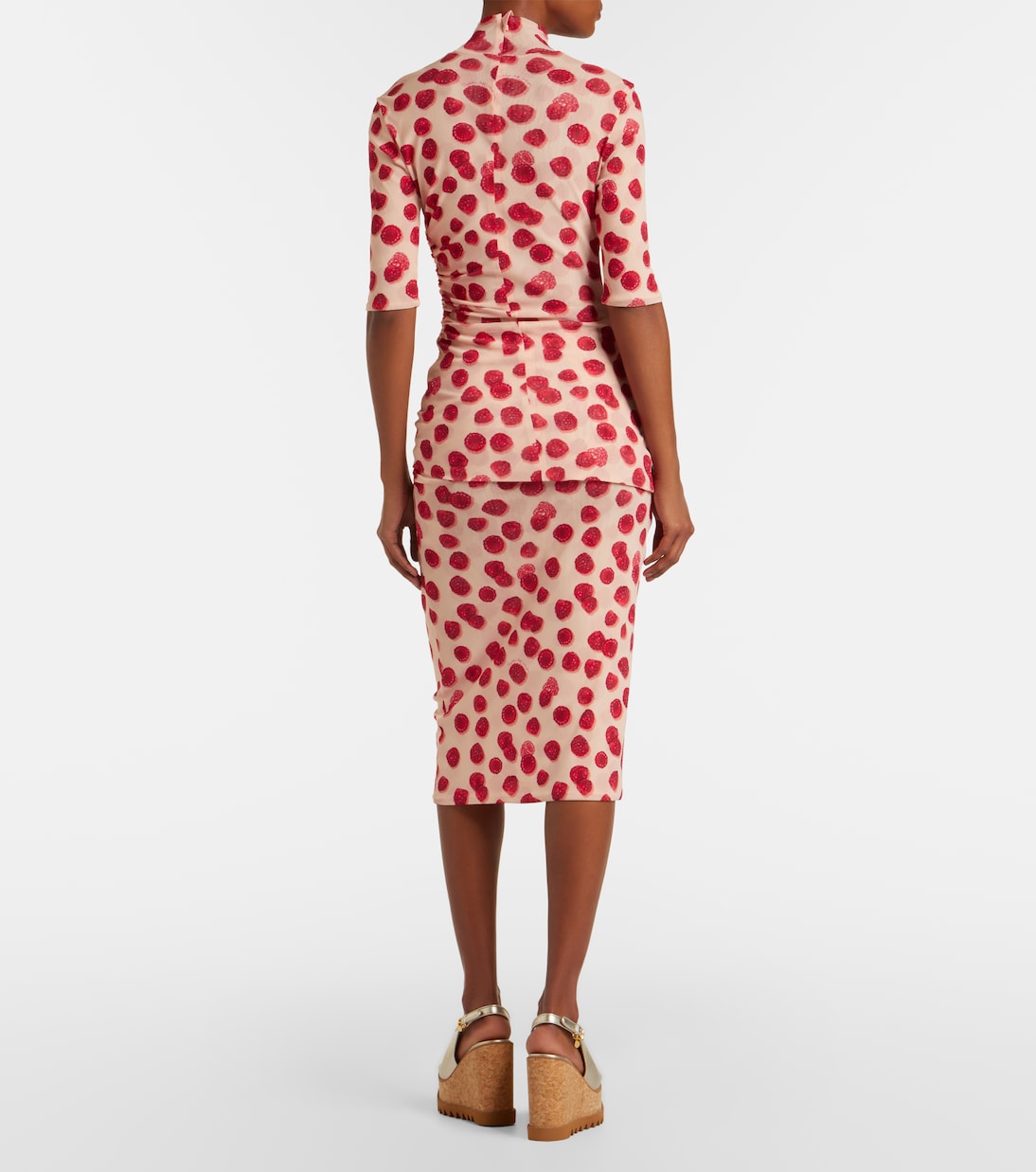 Bedruckter Midirock aus Mesh | Stella McCartney
