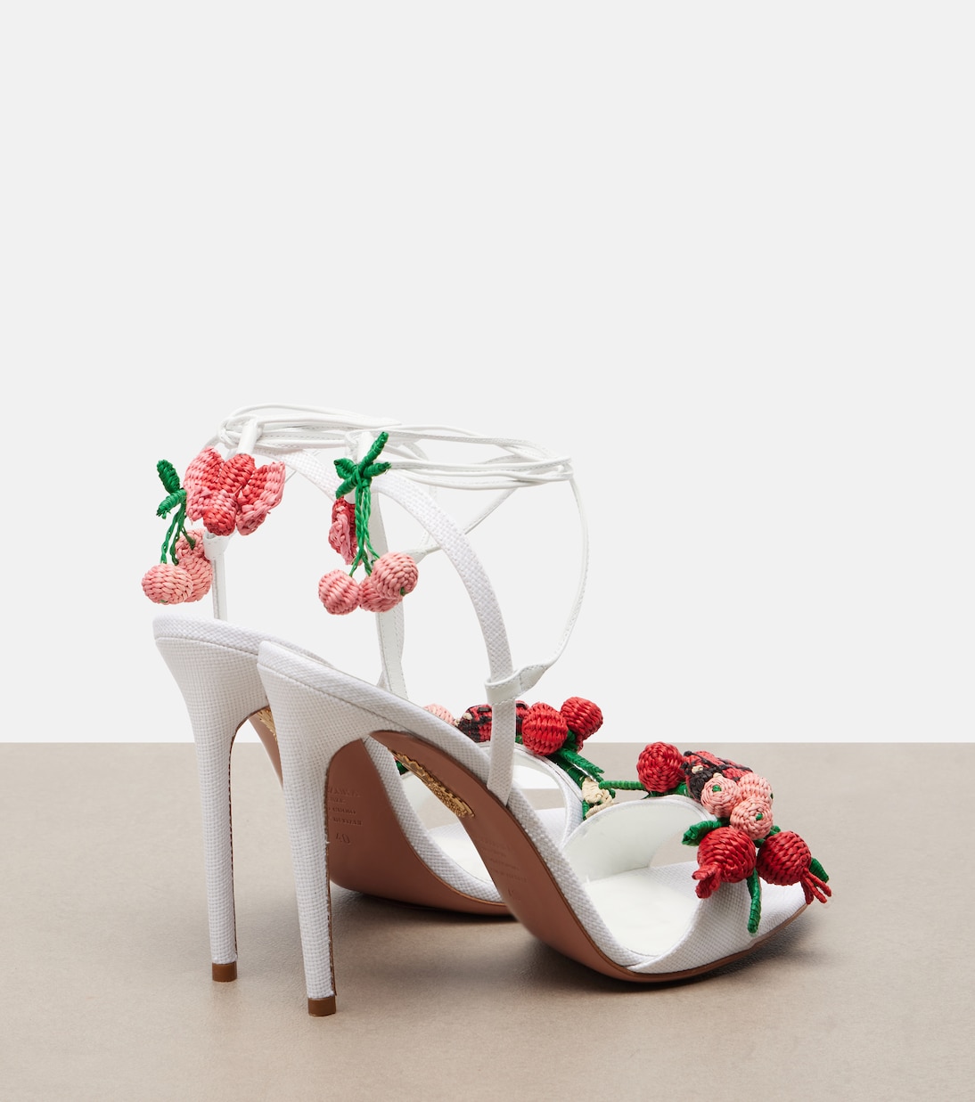 Botanica raffia slingback sandals | Aquazzura