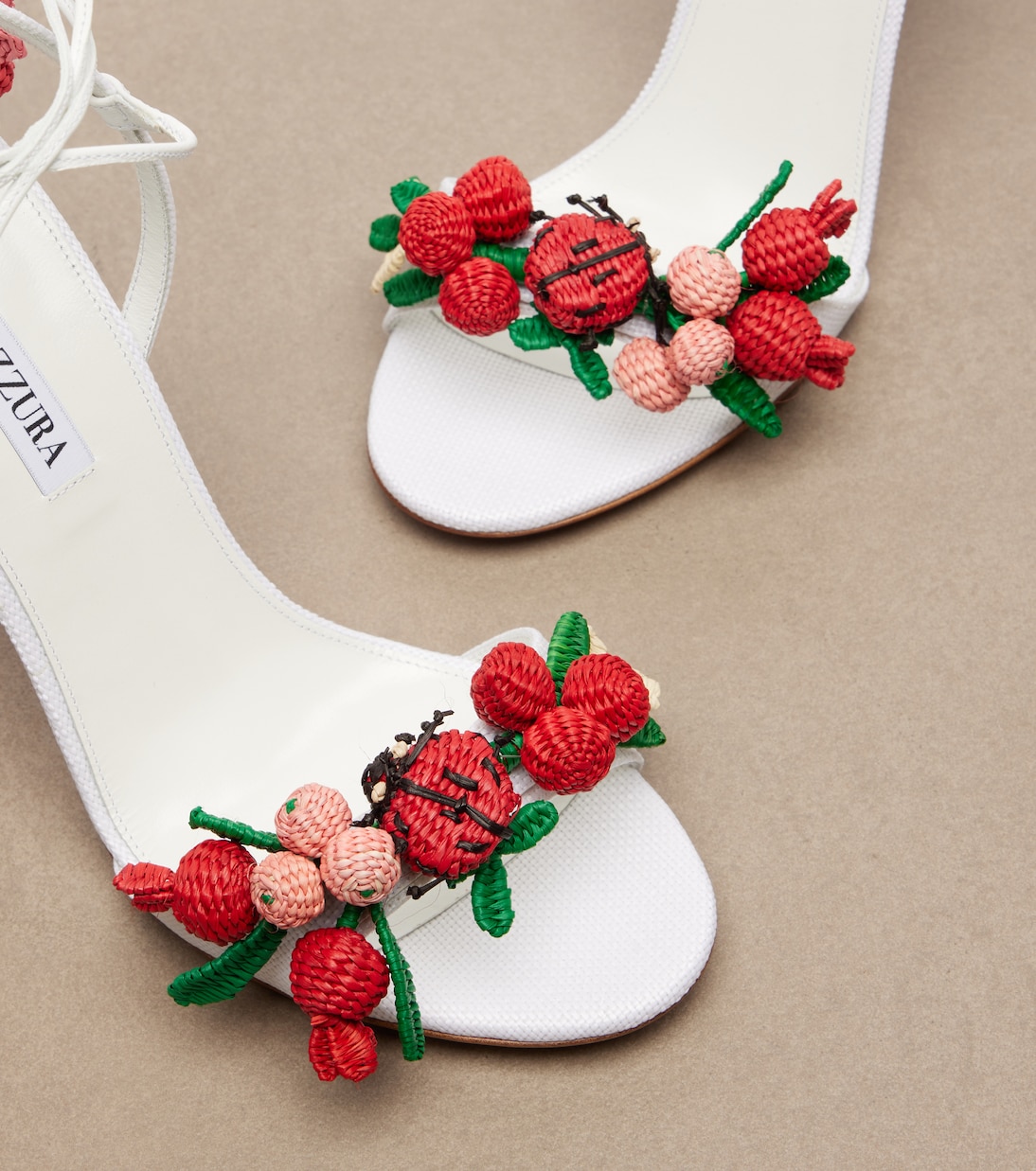 Botanica raffia slingback sandals | Aquazzura