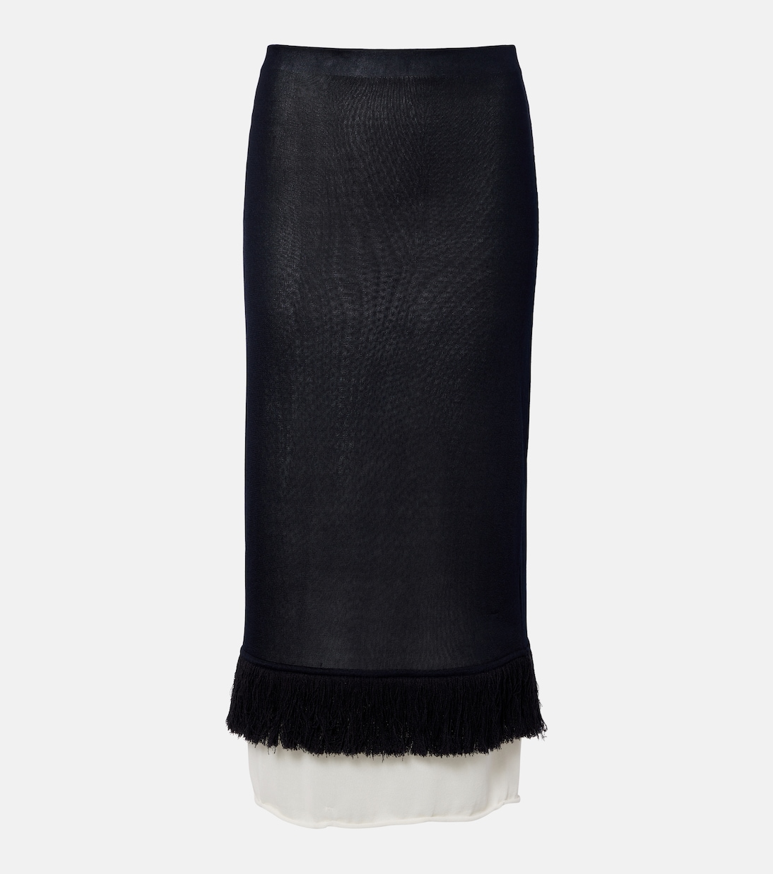 Gonna midi in maglia di seta | Bottega Veneta