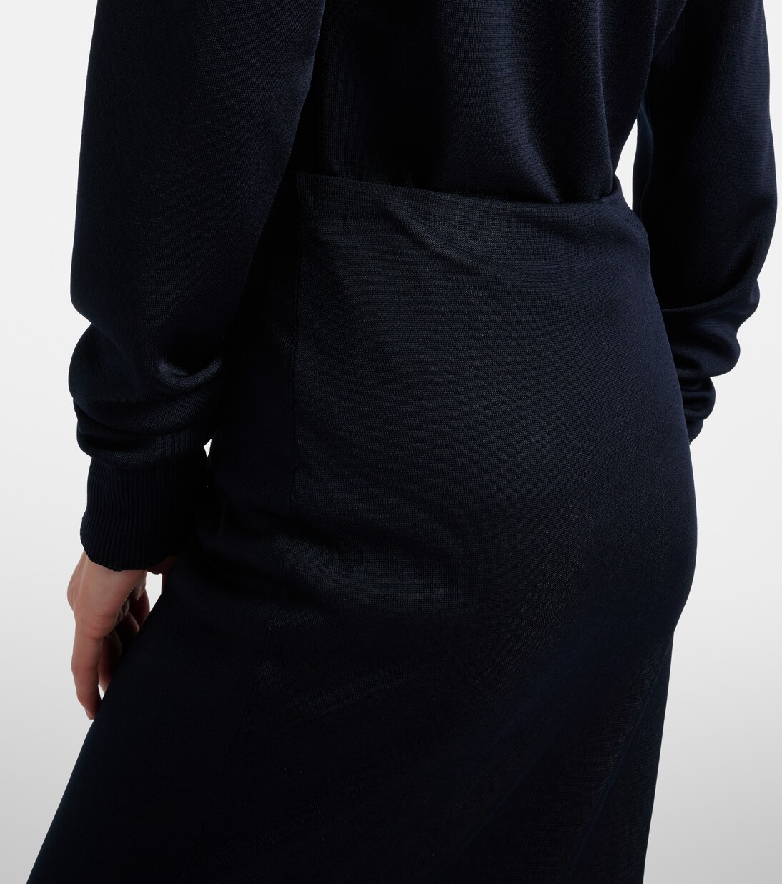 Gonna midi in maglia di seta | Bottega Veneta