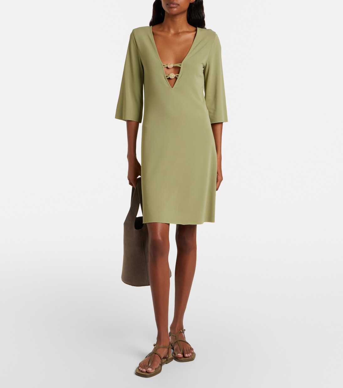 Vestido midi Fabuleuse con abalorios | Eres