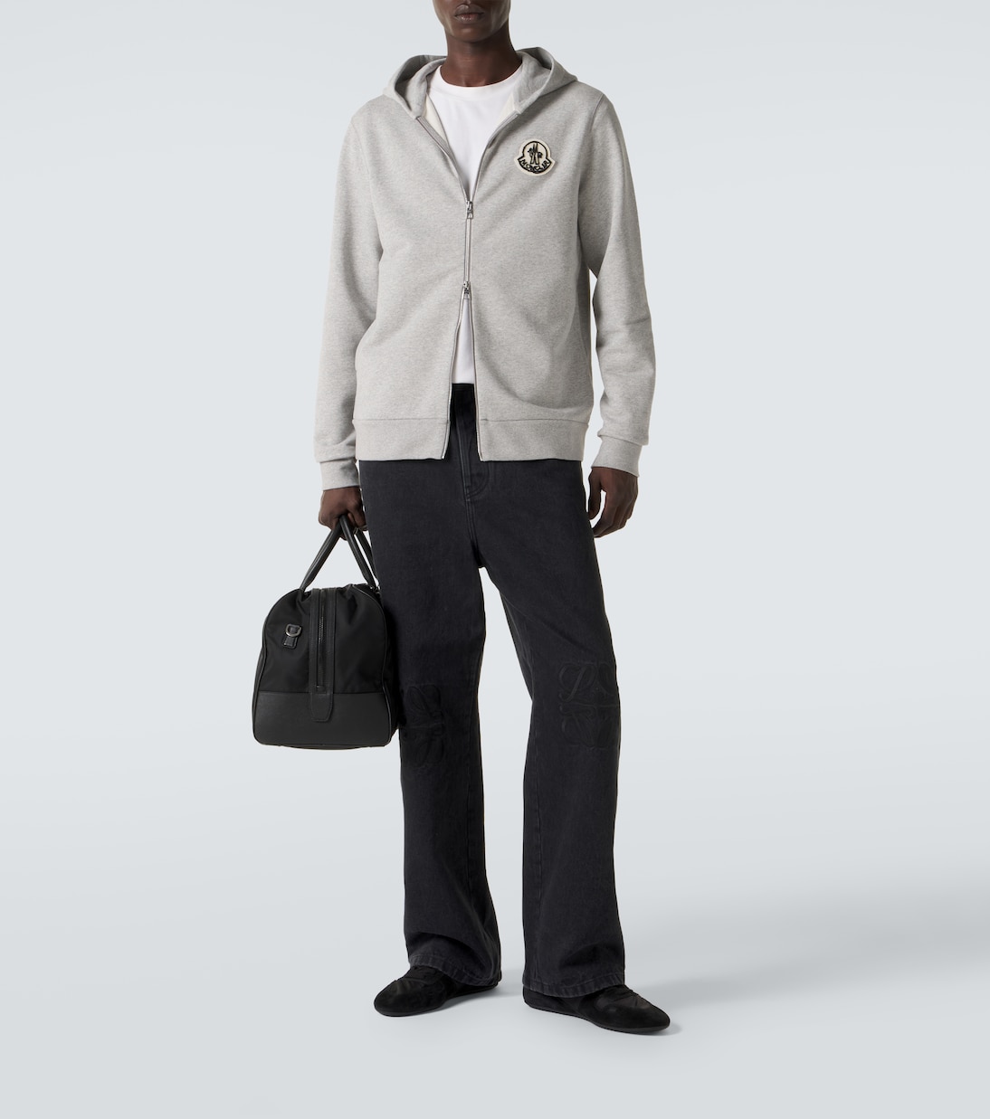 Logo cotton zip-up hoodie | Moncler