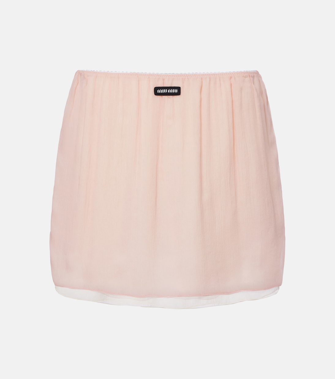 Silk chiffon miniskirt | Miu Miu