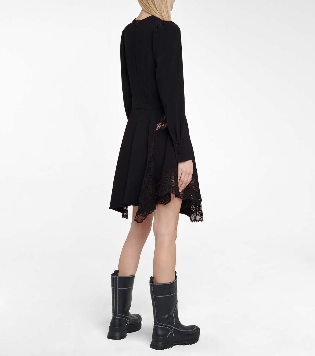 Celeste lace-trimmed cady minidress | Stella McCartney