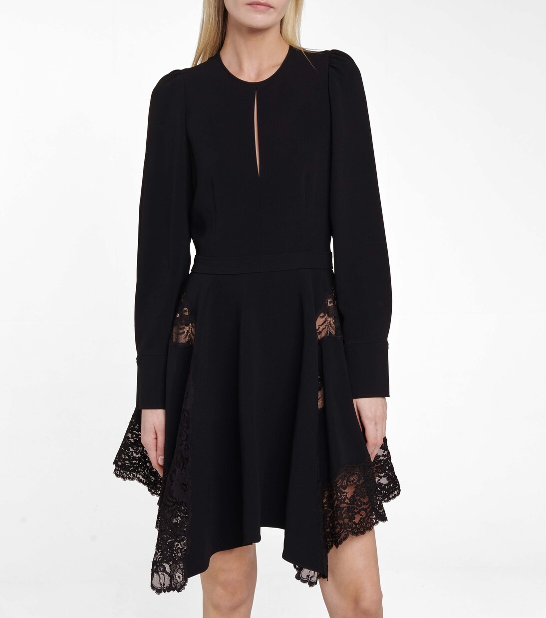 Celeste lace-trimmed cady minidress | Stella McCartney