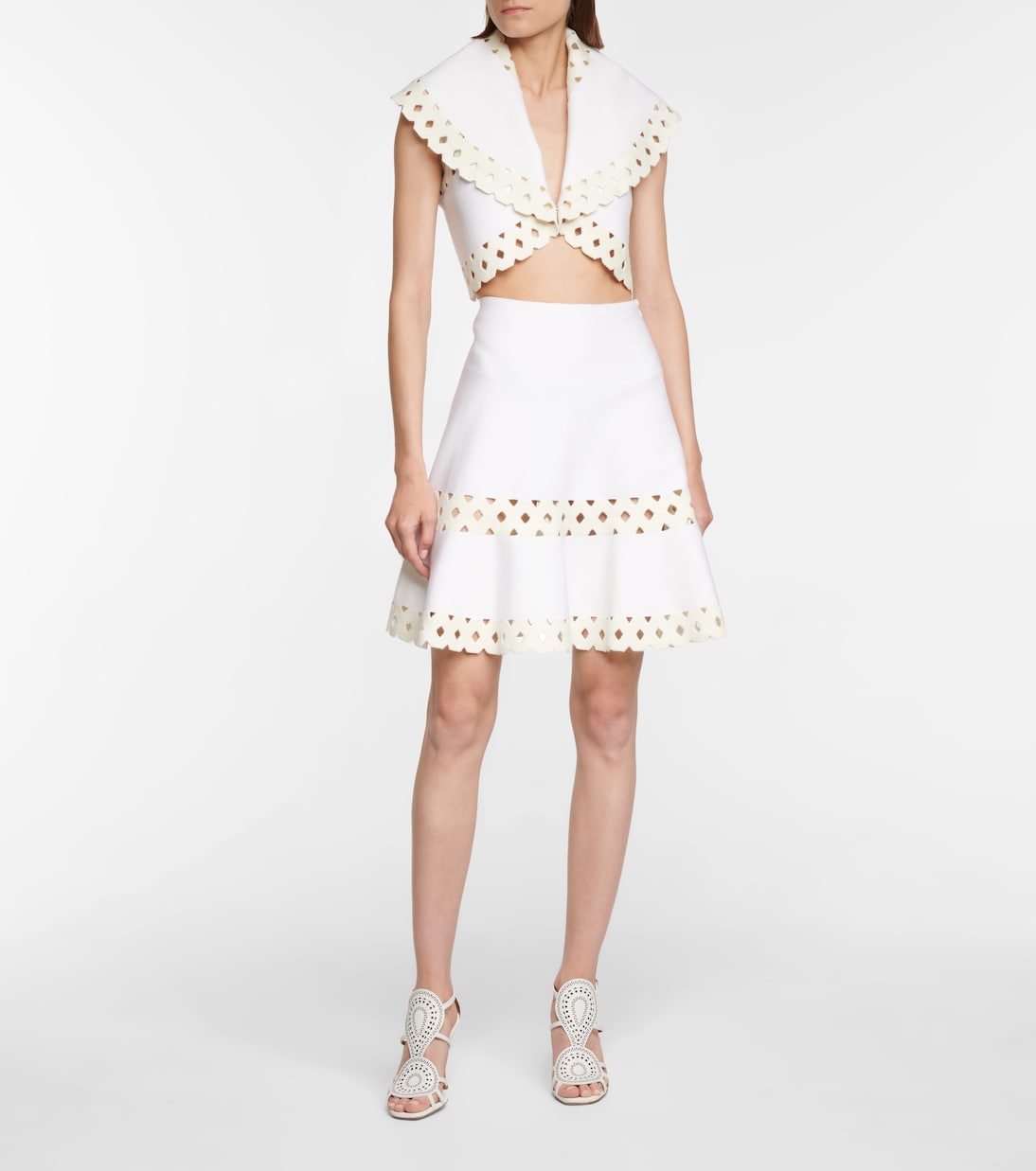 Vienne cutout cropped wool-blend jacket | Alaïa