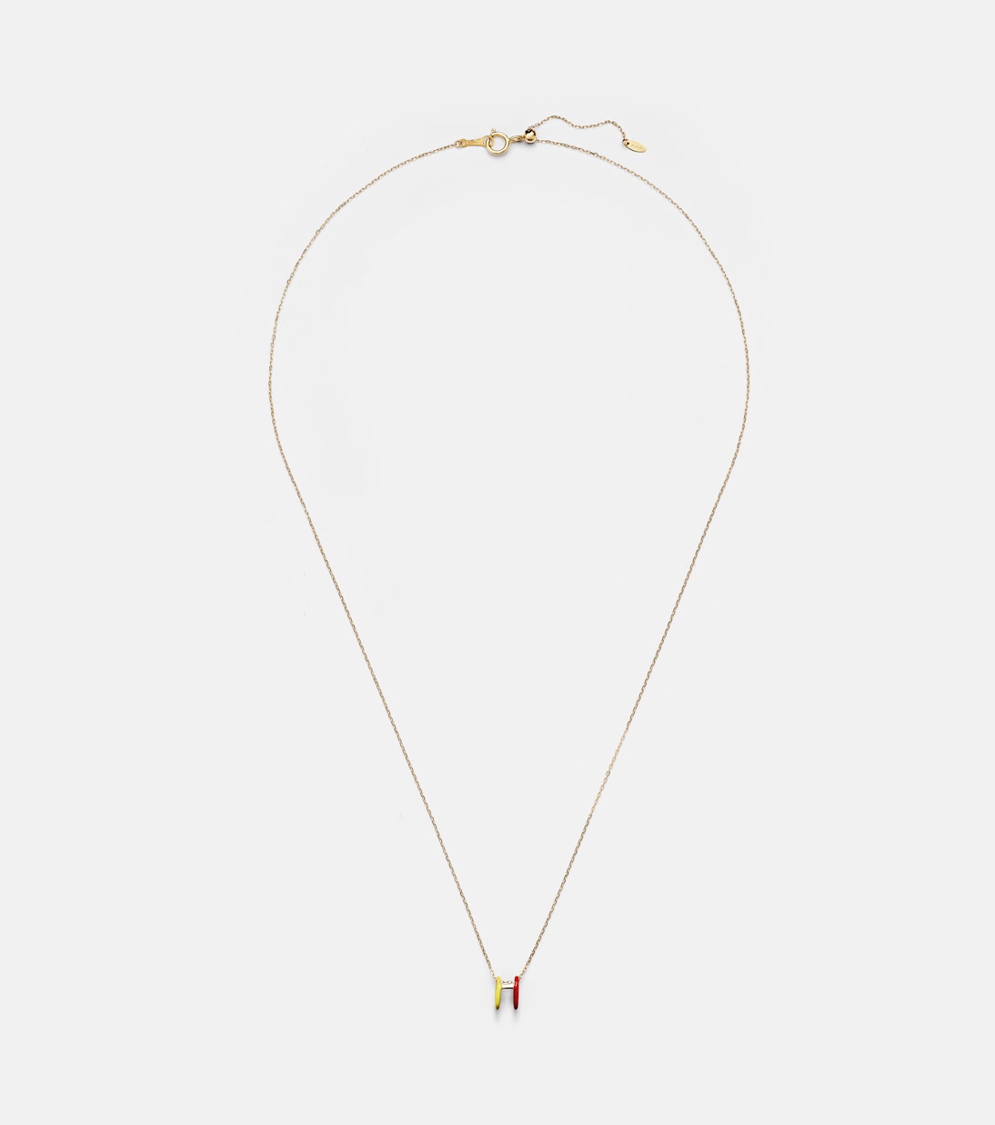 18kt gold necklace with enamel | Persée