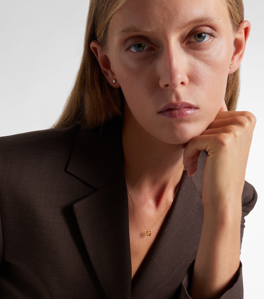 18kt gold necklace with enamel | Persée