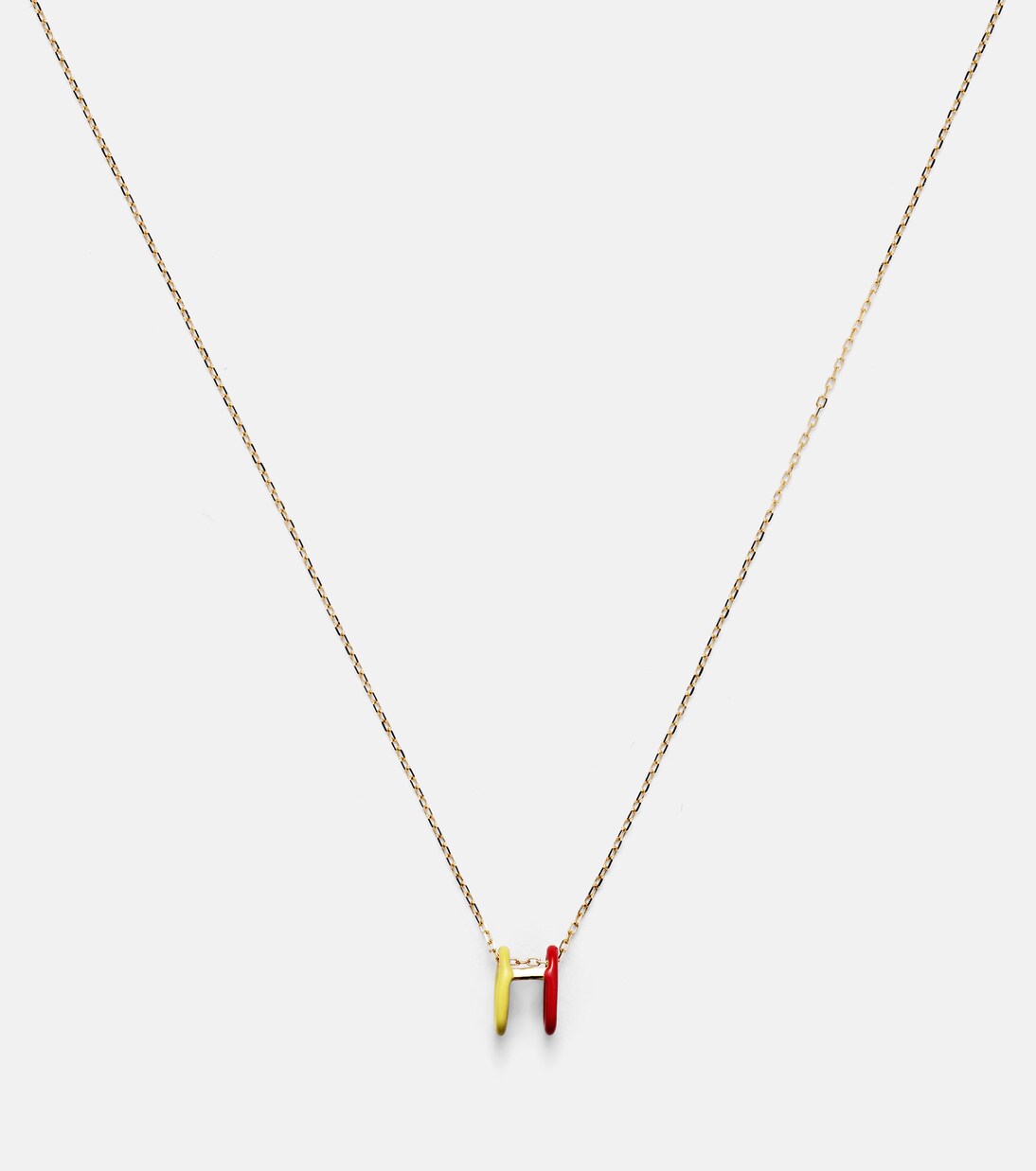 18kt gold necklace with enamel | Persée